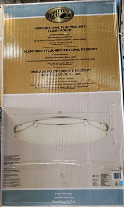 Hampton bay regency oval flourescent flush mount