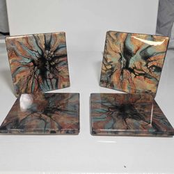 Acrylic Pour Coasters - Original Art 