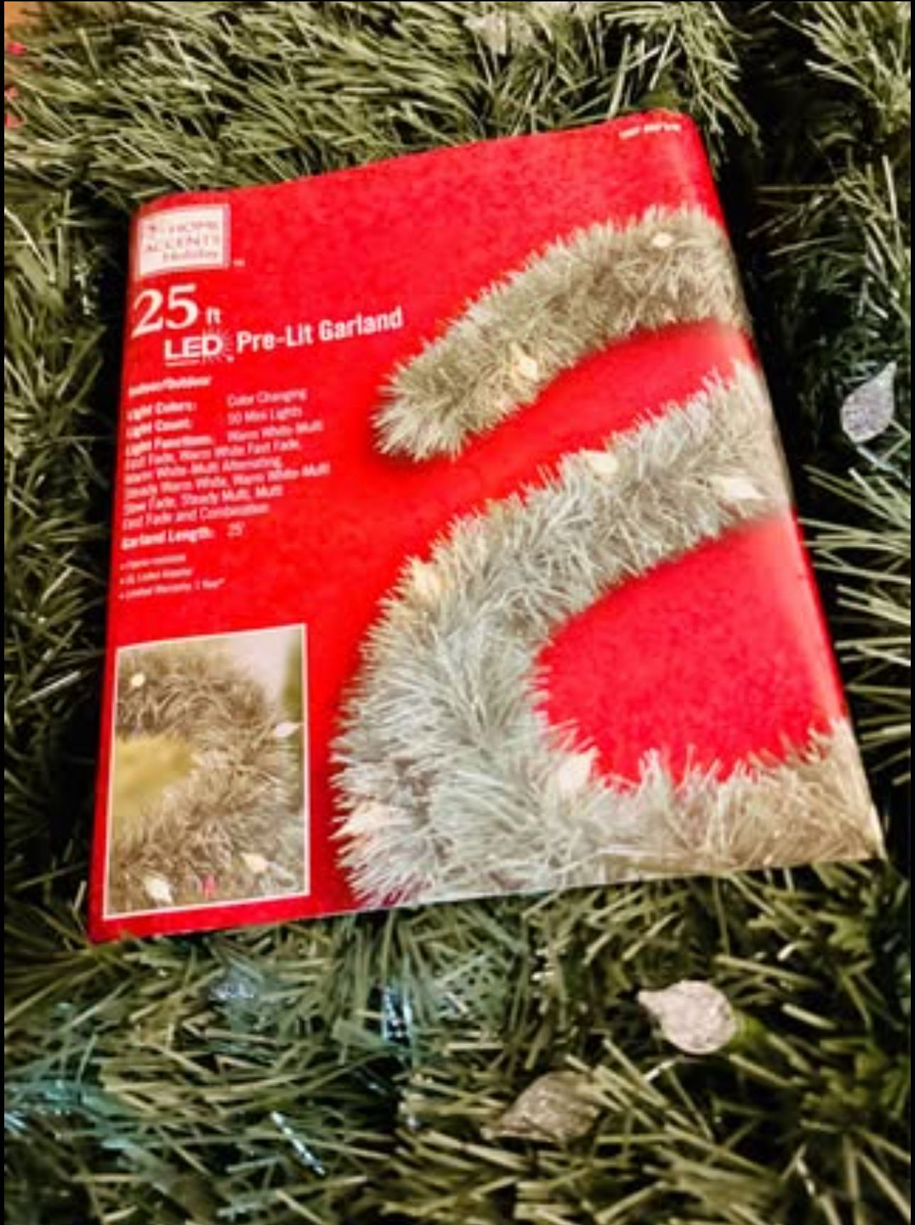 Holiday/Christmas pre-lit garlands 3 count