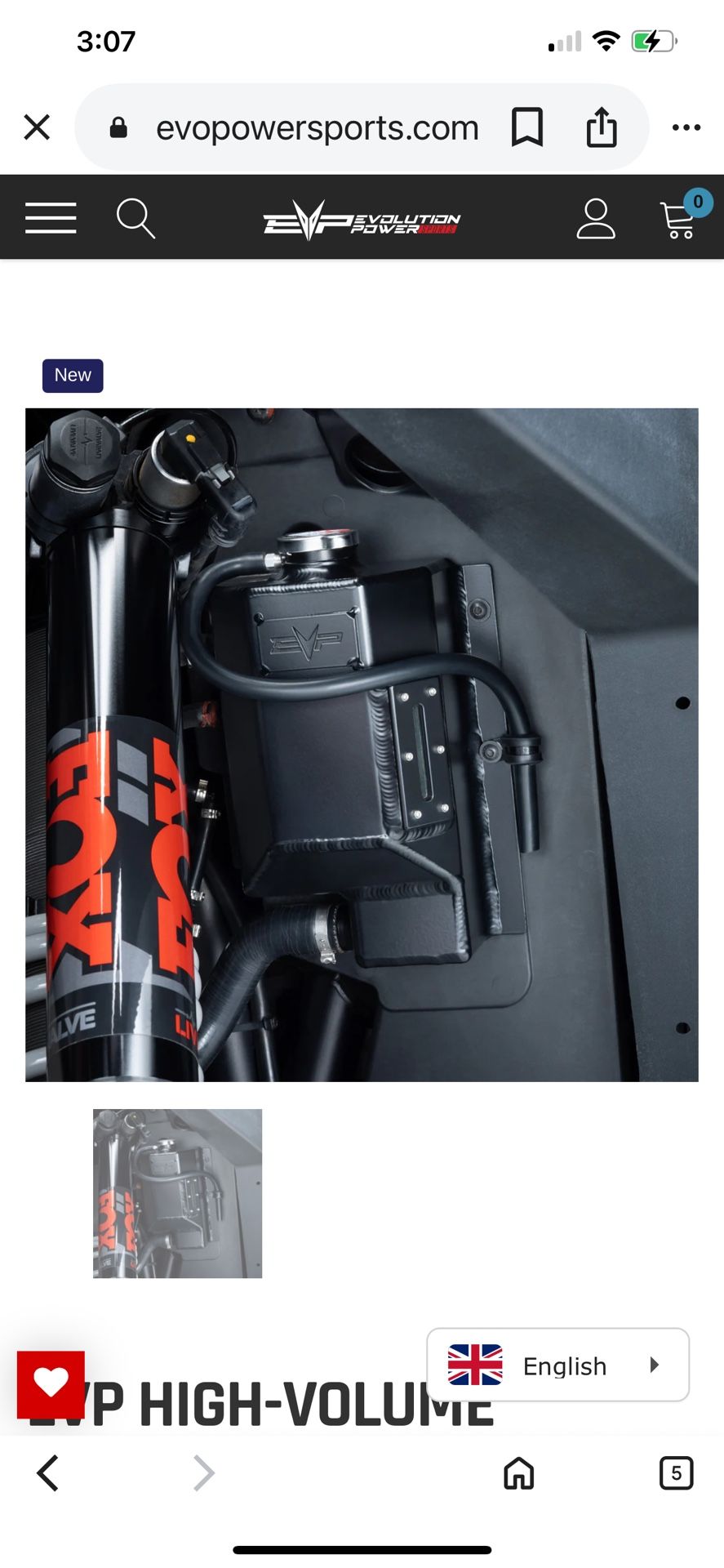 EVO Polaris Pro R High-Volume Aluminum Coolant Reservoir Tank New $350