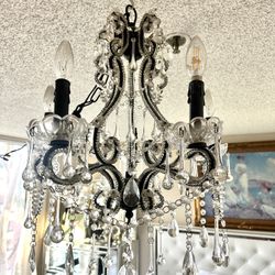 Z Gallerie Crystal Chandelier - Elegant Glam Statement Lighting