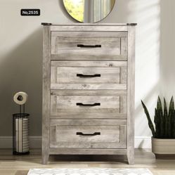 39" H,Farmhouse 4 Drawer Dresser, Wooden Dresser, Storage Organizer Cabinet for Bedroom Living Room Hallway and Entryway. Light Rustic Oak