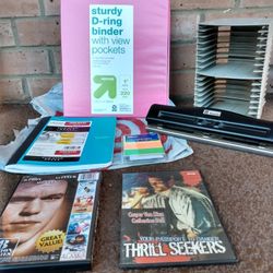 ASSORTED ITEMS - BRAND NEW SCHOOL BOOKS ETC.  ALL FOR $5. 