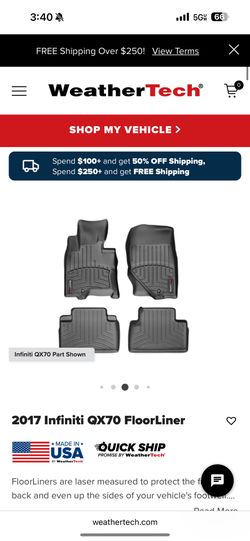 qx70 weather tech floor mats