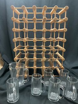 Wine rack and freezer glass