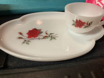 Snack Set-Rosecrest Tea Cup Plate Set