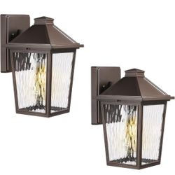 Outdoor Wall Lantern 2 Pack, HWH Exterior Wall Sconce