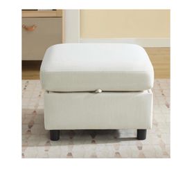 25" Square Storage Ottoman for Modular Sectional Sofa, Convertible Couch Footrest(j16)
