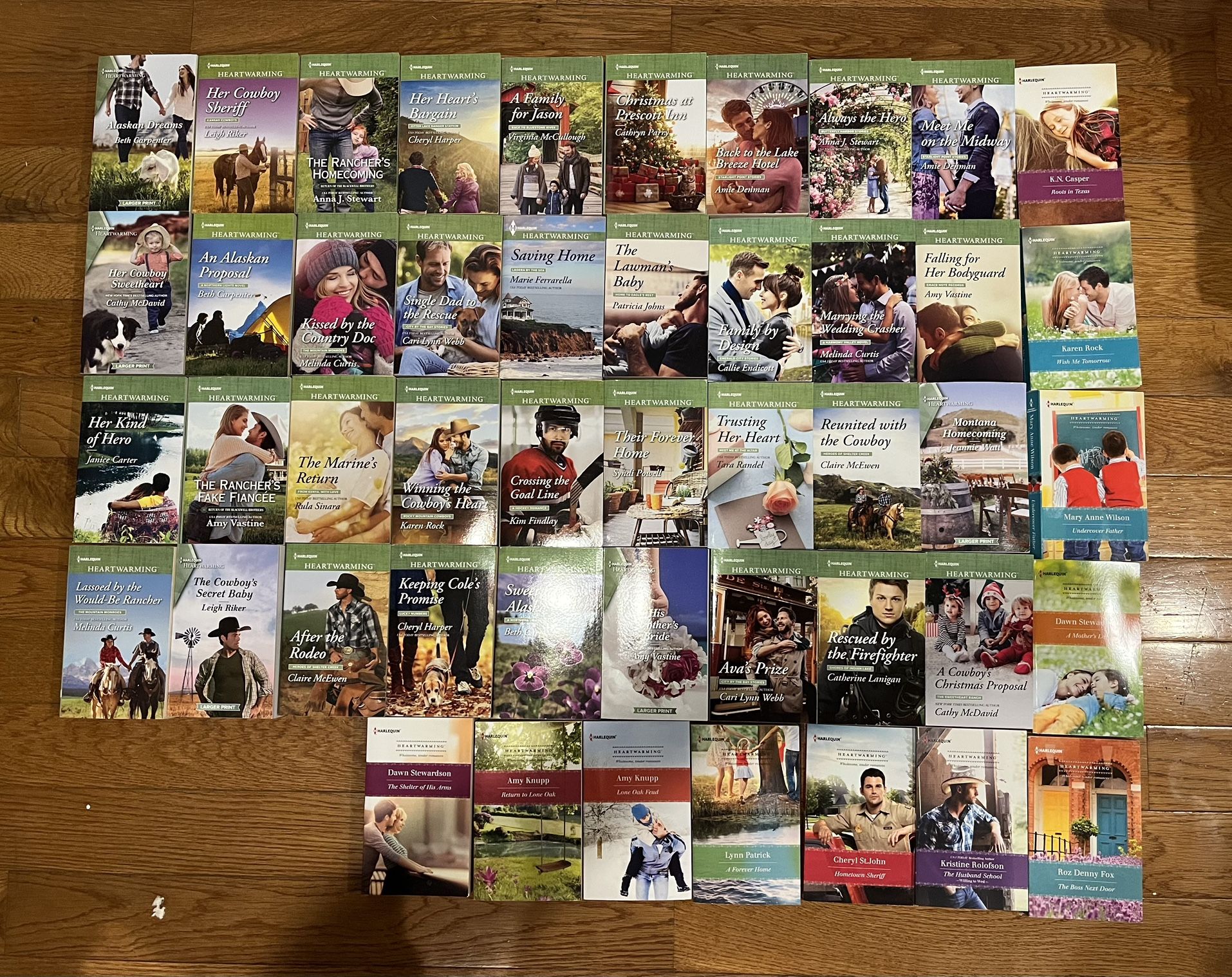 47 Harlequin Heartwarming Romance Paperback Novel Book Lot Set