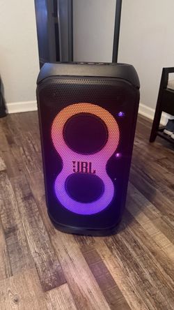 JBL PARTYBOX Stage 320 Portable Party Speaker Bundle with 2 Wireless Microphones (Black)