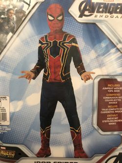 Iron Spider Halloween Costumes Size 8-10 Years