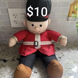 $10 Toy Solider plush Christmas decor In Great Condition 