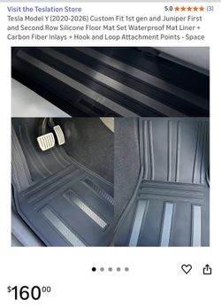 Tesla Model Y (2020-2026) Custom Fit 1st/2nd Row Silicone Floor Mats