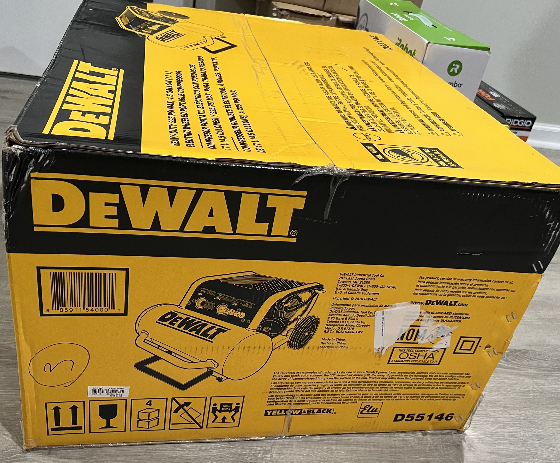 Dewalt 4.5 Portable Electric Air Compressor