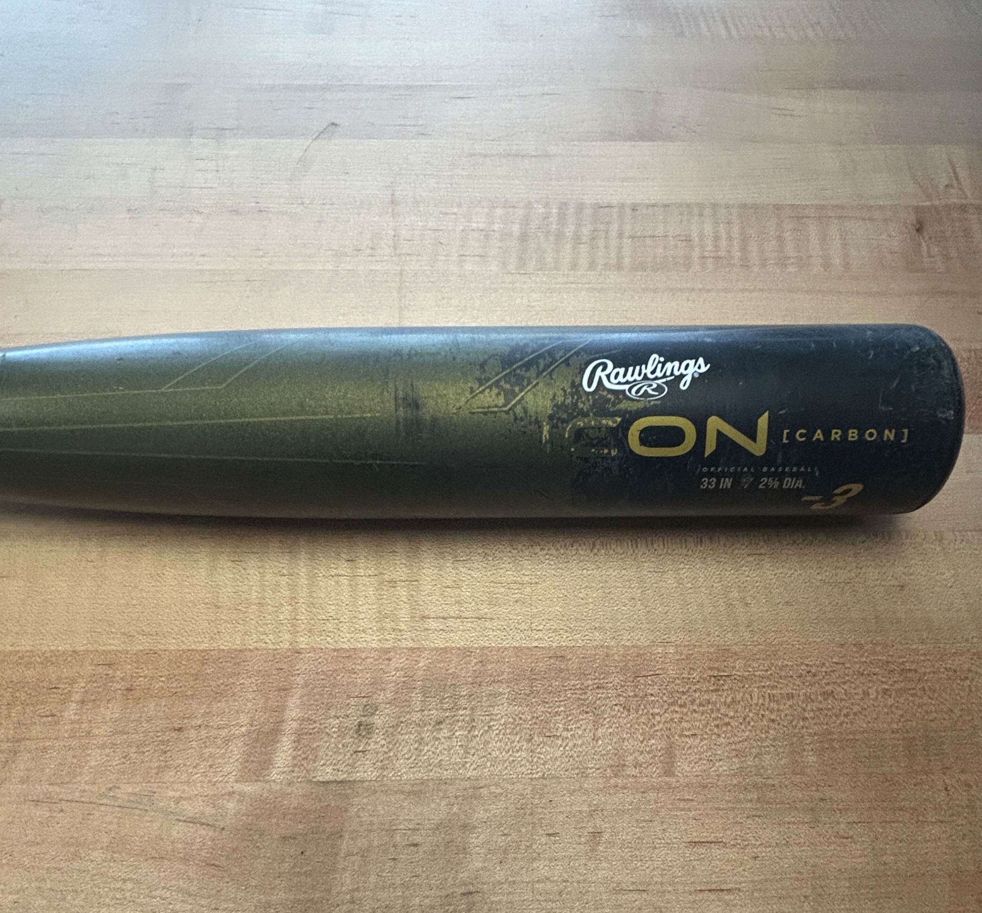 (USED) Rawlings Icon Carbon BBCOR Certified Baseball Bat (-3) 33/30