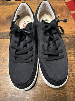 BILLY Footwear Black Canvas Zip Sneakers Size 11