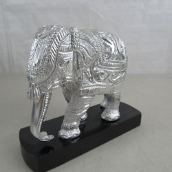 Thai Dressed Elephant Cast Aluminum Sculpture 7" Length

