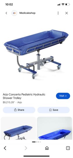 Medical shower bed