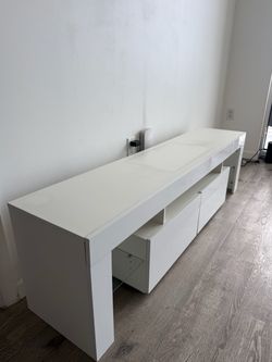 White Gloss TV Stand Media Console