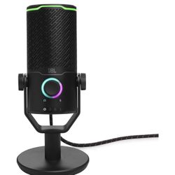 JBL Quantum Stream Studio - Quad Pattern Premium USB Microphone for Streaming, Recording and Gaming, Triple Condenser Microphone,Dynamic Compress