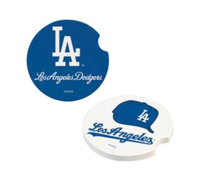 Dodgers car coasters