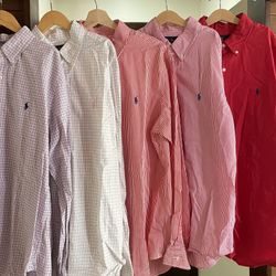 Five (5) Polo Ralph Lauren Button-Down Dress Shirts 