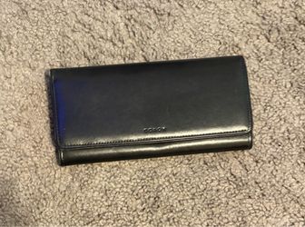 Vintage Coach Legacy Black Leather Trifold Wallet
