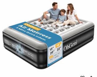 OhGeni Queen Air Mattress 18 Inch New In Box