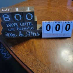 Wedding Countdown Signs 