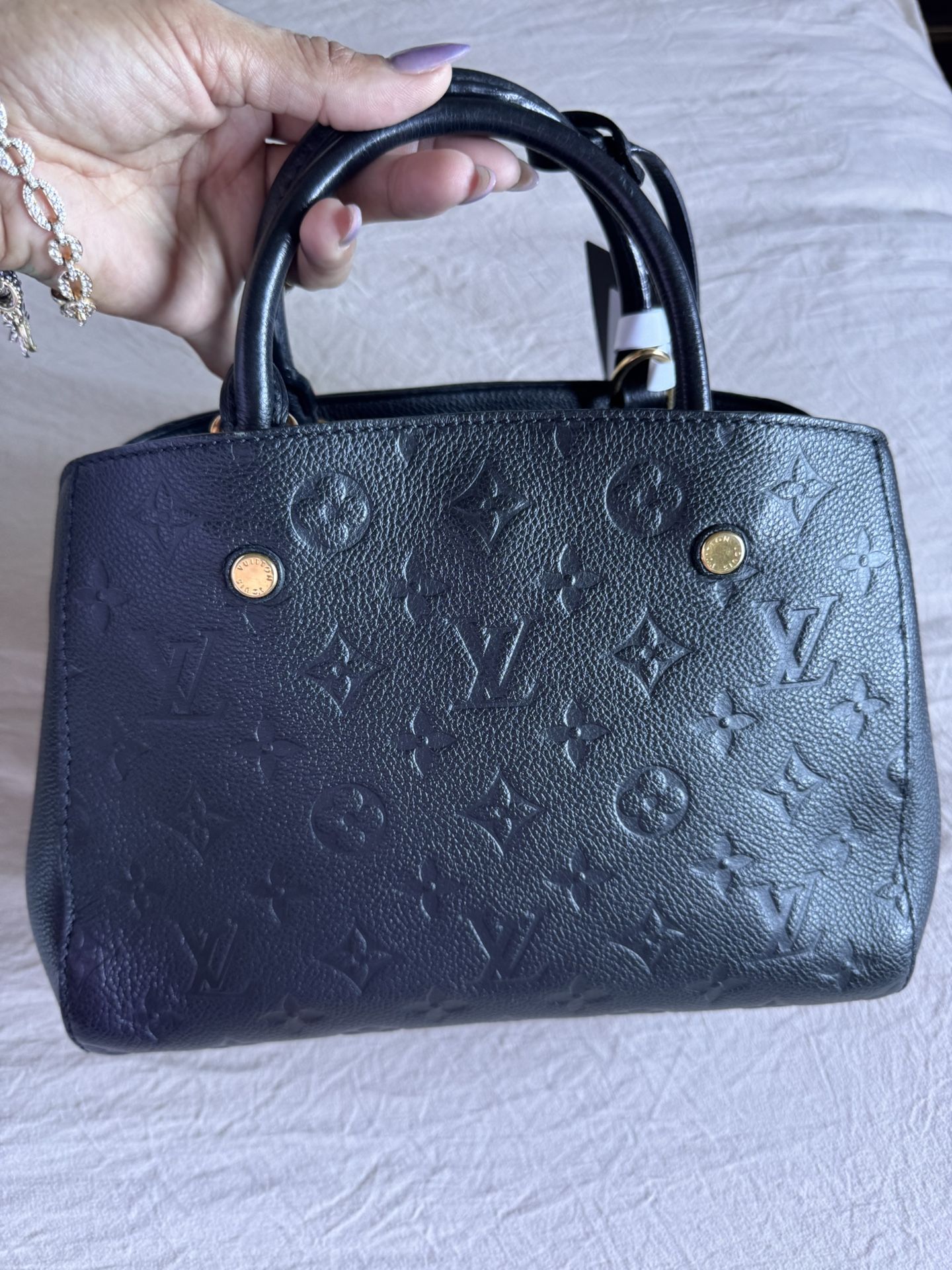 LOUIS VUITTON Montaigne BB Handbag Monogram empreinte