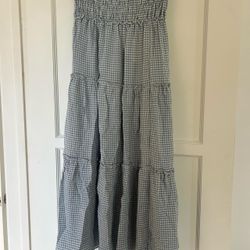 Band New Blue Gingham Skirt