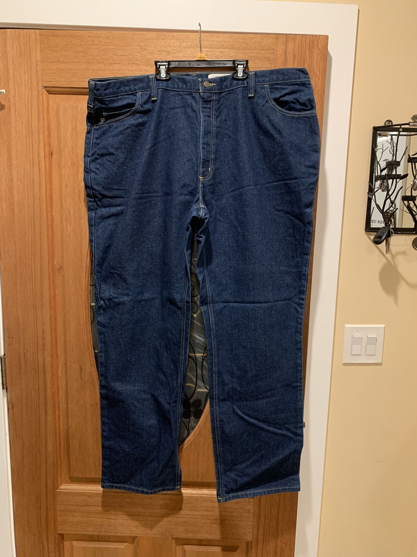 Carhartt jeans. Blue. Size: 46x34. Very good condition. $10 each.
