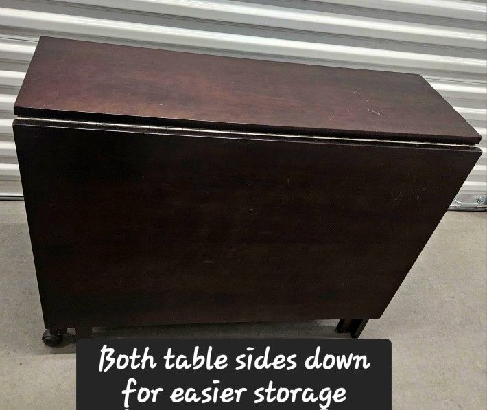 Mahogany Folding Table With Chairs