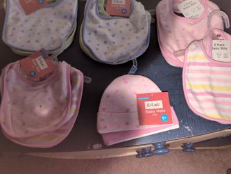 Baby Bibs And Hat 3 each 