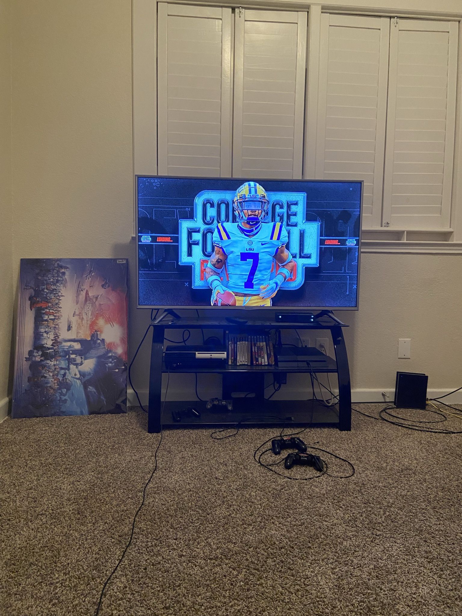 55 Inch Sharp Smart TV with TV stand