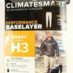 Two Pair Of Cuddl Duds Base Layer Pants Men XXL Heavyweight X-Fleece Stretch Quick Dry. One Black Pair And One Grey Pair. 