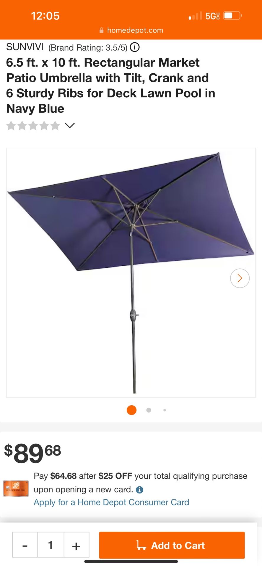 Umbrellas Market 10’ Round and Rectangle w and w/o LED’s Brand New 