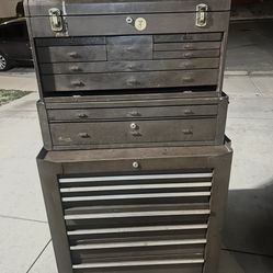 Kennedy tool boxes & Craftsman Rolling Cabinet and the two and a top Kennedy
