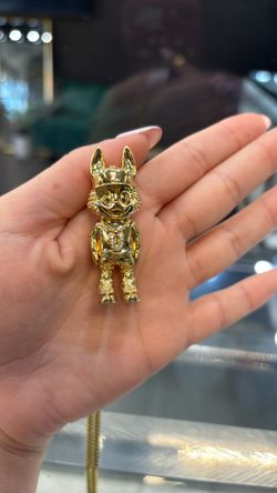 10kt Solid Labubu Pendant 