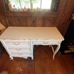 wooden desk/makup vanity 