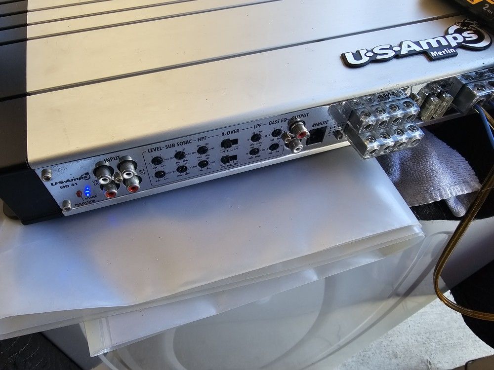 US AMPS MERLIN 4 Channel Amplifier 
