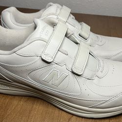 New Balance Leather Walking Shoes Double Hook Strap Men’s Size 13 MW577VB Beige