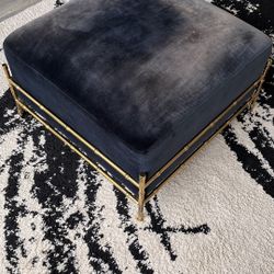 Black Ottoman With Gold Frame