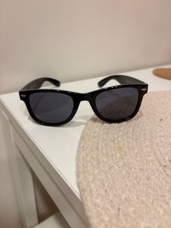 Black Wayfarer-Style Sunglasses