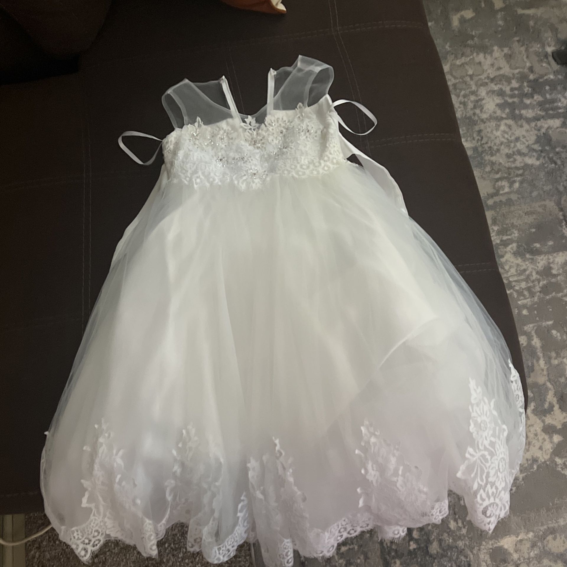White Dress Baptism Size 6