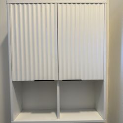 Modern Fluted White Bathroom/ Medicine Cabinet 