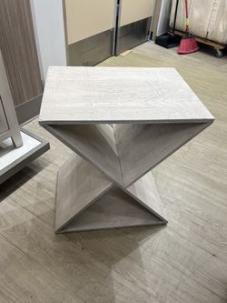 Beige HomeGoods Wooden Side Table