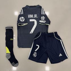 Vini Jr Youth Soccer Jersey Away Kit 2025/26 