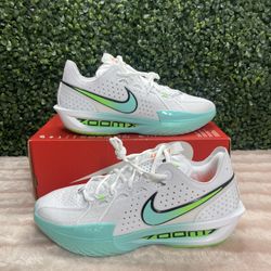 Men's Size 9.5 (sold) And 10 - Nike Air Zoom G.T. Cut 3 White Bleached Turquoise DV2913-107