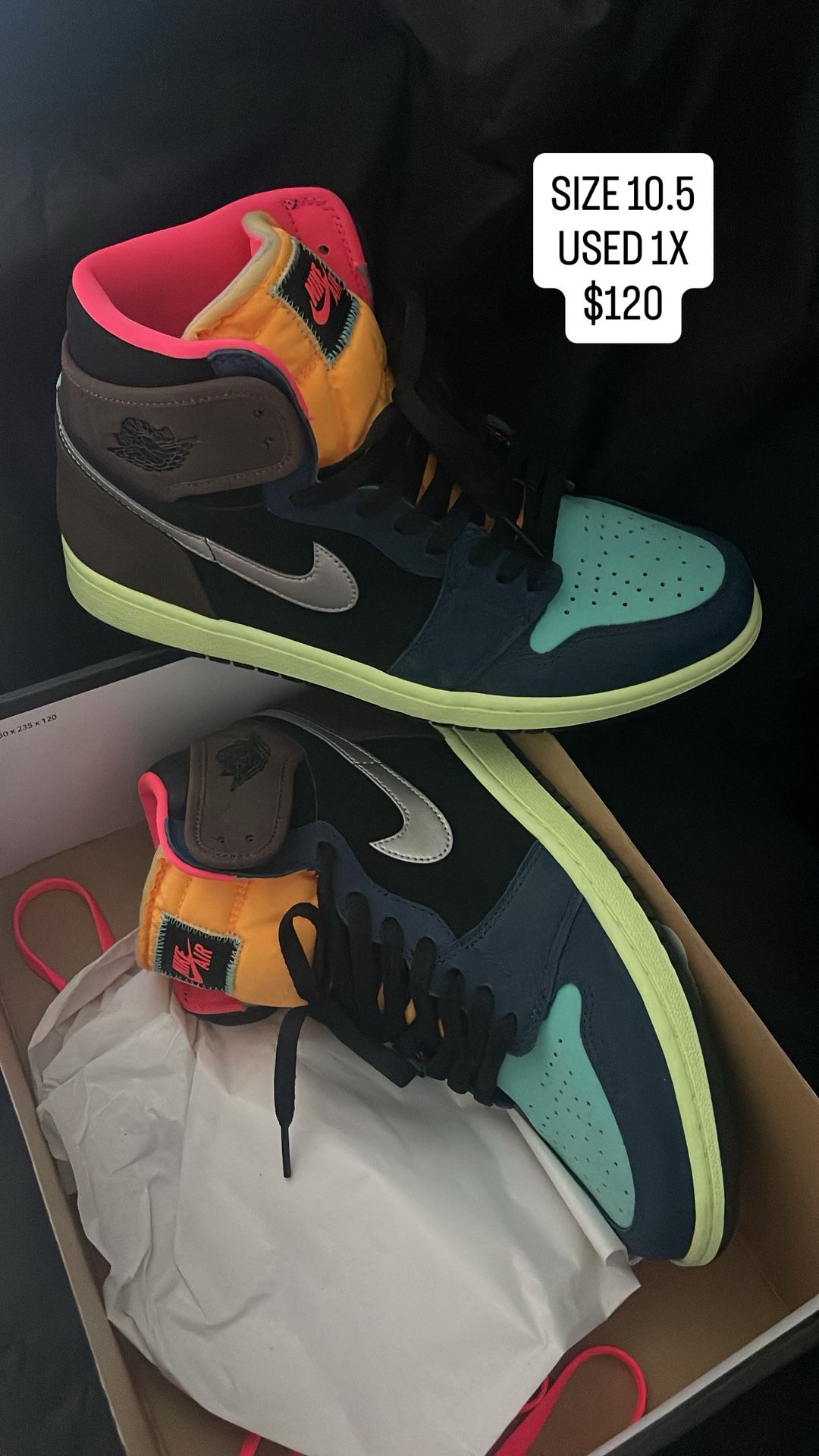 Jordan 1 High Bio Hack Used 1x Size 10.5